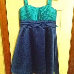 Two shade blue dress
